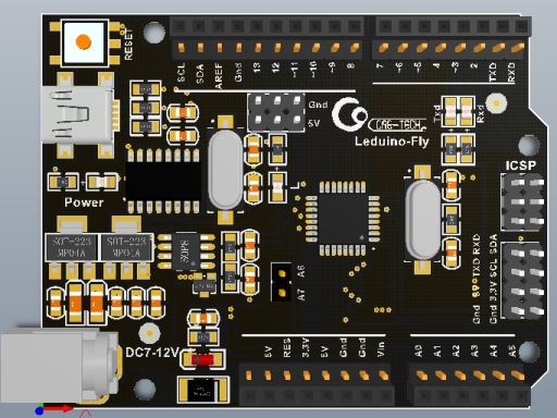 自己设计的Arduino UNO R3主控板原理图+PCB源文件（可直接打样）